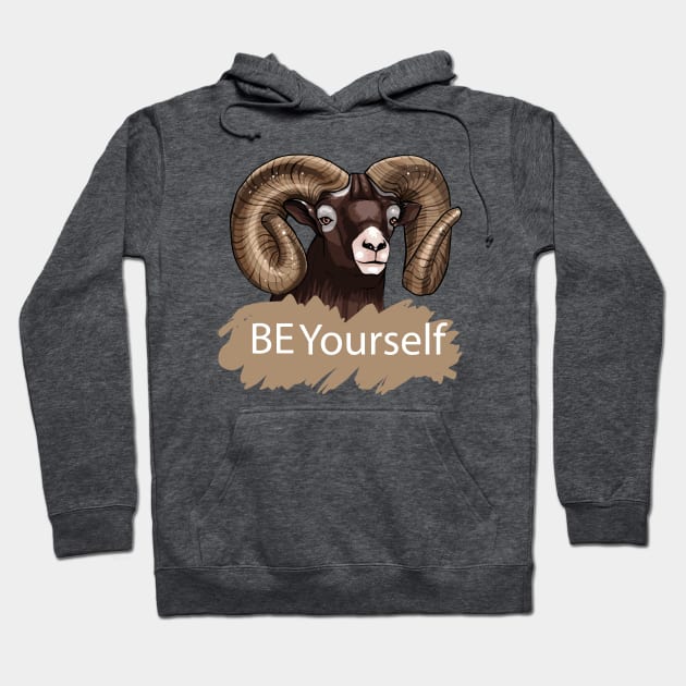 Be Yourself Goat Hoodie by Mako Design 